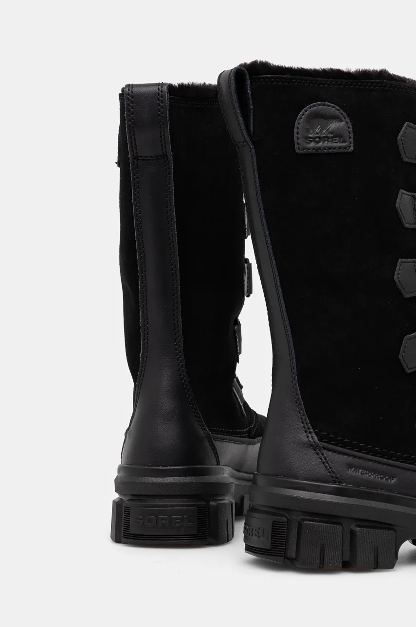Δερμάτινες μπότες χιονιού Sorel TORINO V TALL WP OUTDRY χρώμα: μαύρο, 2106691010 φωτογραφία