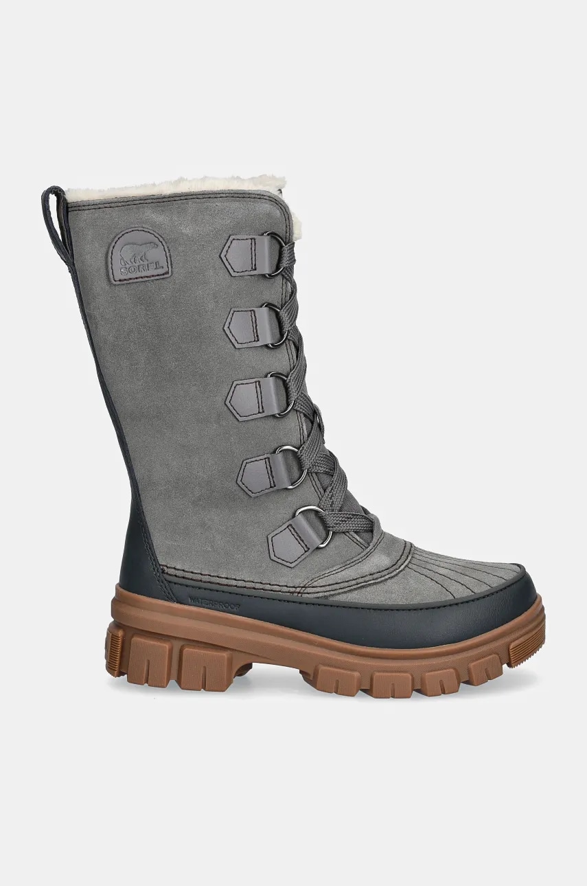 Замшевые сапоги Sorel TORINO V TALL WP OUTDRY цвет серый 2106691052 Замшевые сапоги Sorel TORINO V TALL WP OUTDRY цвет серый 2106691052