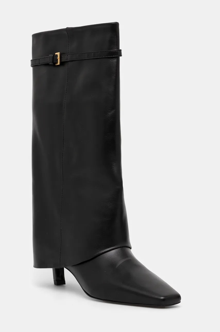 Alohas ghete de piele Evita femei, culoarea negru, cu toc cui, S100600-01
