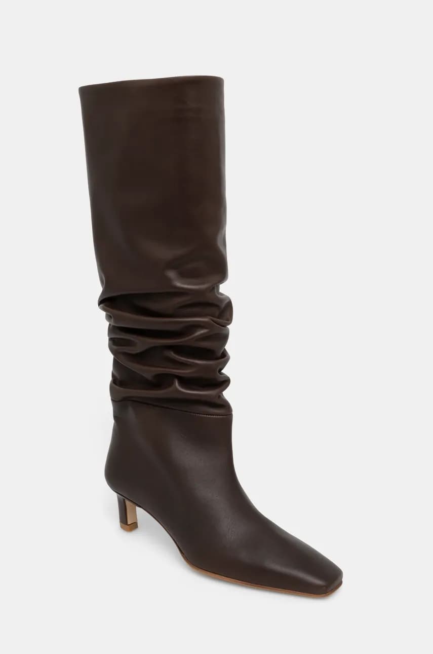 Alohas ghete de piele Kalila femei, culoarea maro, cu toc cui, S100549-02 Alohas ghete de piele Kalila femei, culoarea maro, cu toc cui, S100549-02