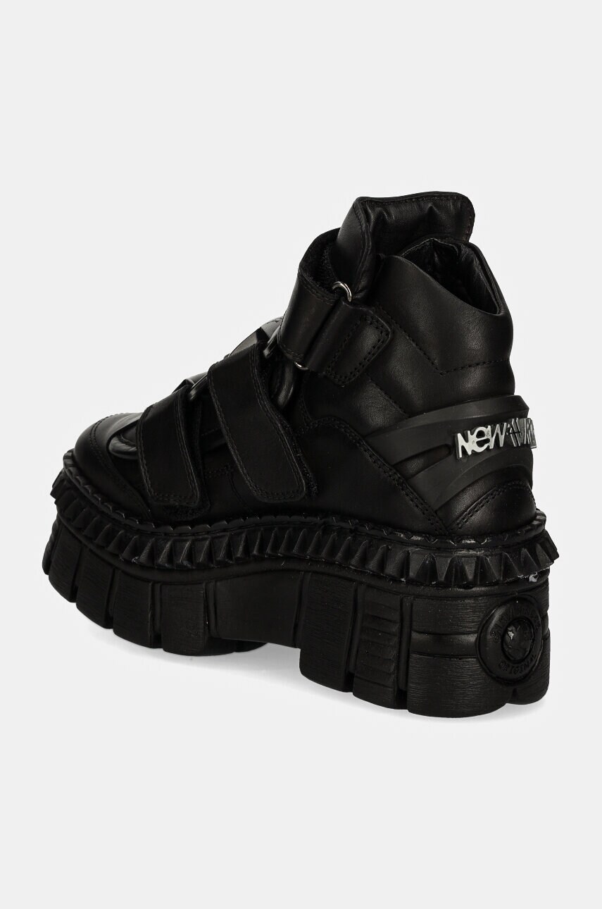 New Rock bőr sportcipő CRUST NEGRO NEGRO + TOWER CASCO NEGRO fekete, M-WALL285-S3 termék 2. képe
