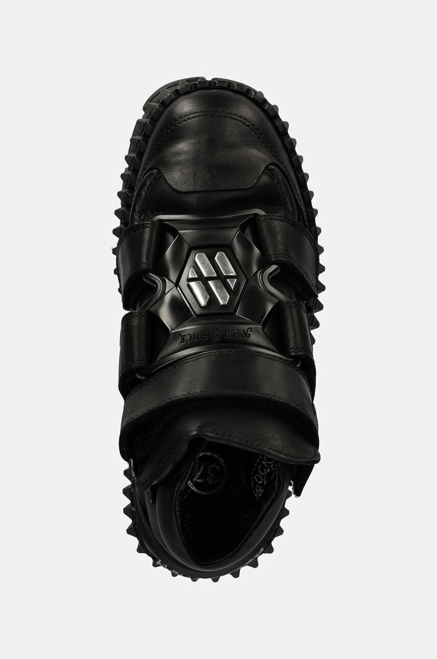 Δερμάτινα αθλητικά παπούτσια New Rock CRUST NEGRO NEGRO + TOWER CASCO NEGRO χρώμα: μαύρο, M-WALL285-S3 φωτογραφία