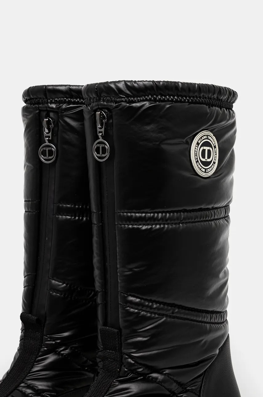 Μπότες χιονιού Twinset χρώμα: μαύρο, 242TGT200 φωτογραφία