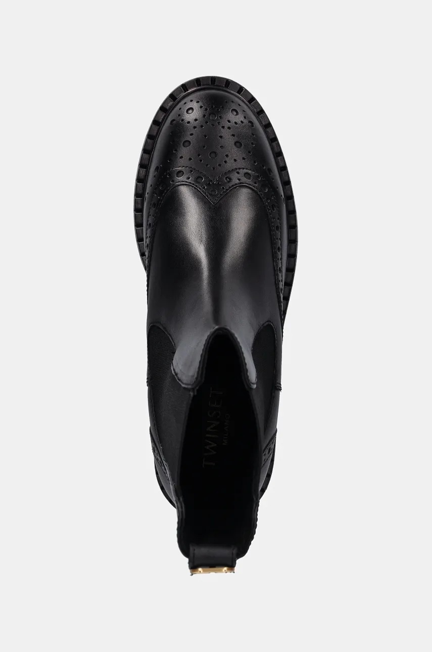 Kožené kotníkové boty Twinset (obrázek 4)