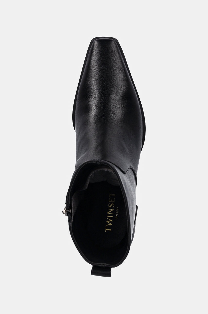 Μποτάκια Twinset χρώμα: μαύρο, 242TGT022 φωτογραφία