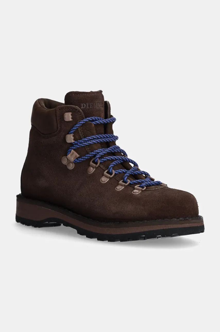 Diemme pantofi de piele întoarsă Roccia Vet femei, culoarea maro, cu toc plat, DI24FWRVW-I01S008DKB