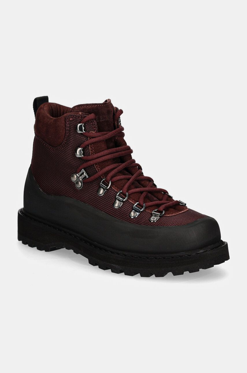 Diemme pantofi Roccia Vet Sport femei, culoarea bordo, cu toc plat, DI24FWRVW-F02X059BOR