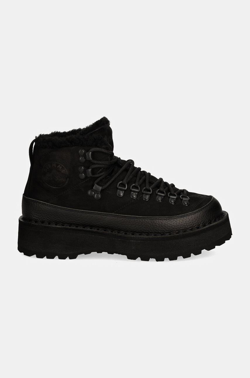 Μπότες nubuck Diemme Sesto Shearling χρώμα: μαύρο, DI23FWSEW-I01X060BLK φωτογραφία