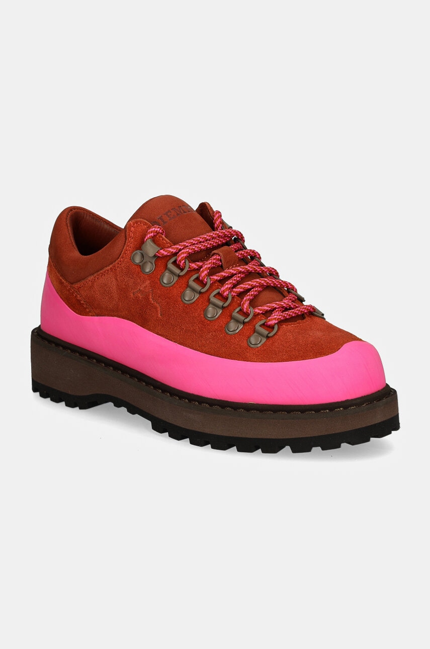 Diemme pantofi de piele intoarsa Cornaro Gomma femei, culoarea portocaliu, DI24FWCOW-F03S006RST Diemme pantofi de piele intoarsa Cornaro Gomma femei, culoarea portocaliu, DI24FWCOW-F03S006RST