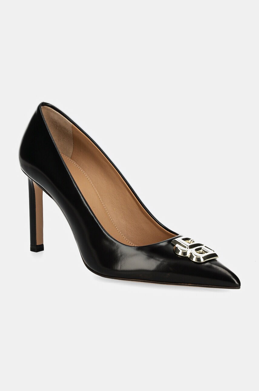 BOSS stilettos de piele Janet culoarea negru, 50529820
