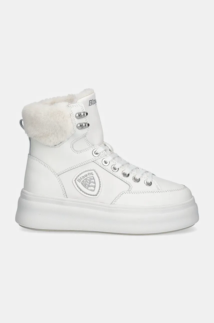 Ботинки Blauer EMERY женские цвет белый на платформе слегка утеплённый F4EMERY01.LEA Ботинки Blauer EMERY женские цвет белый на платформе слегка утеплённый F4EMERY01.LEA
