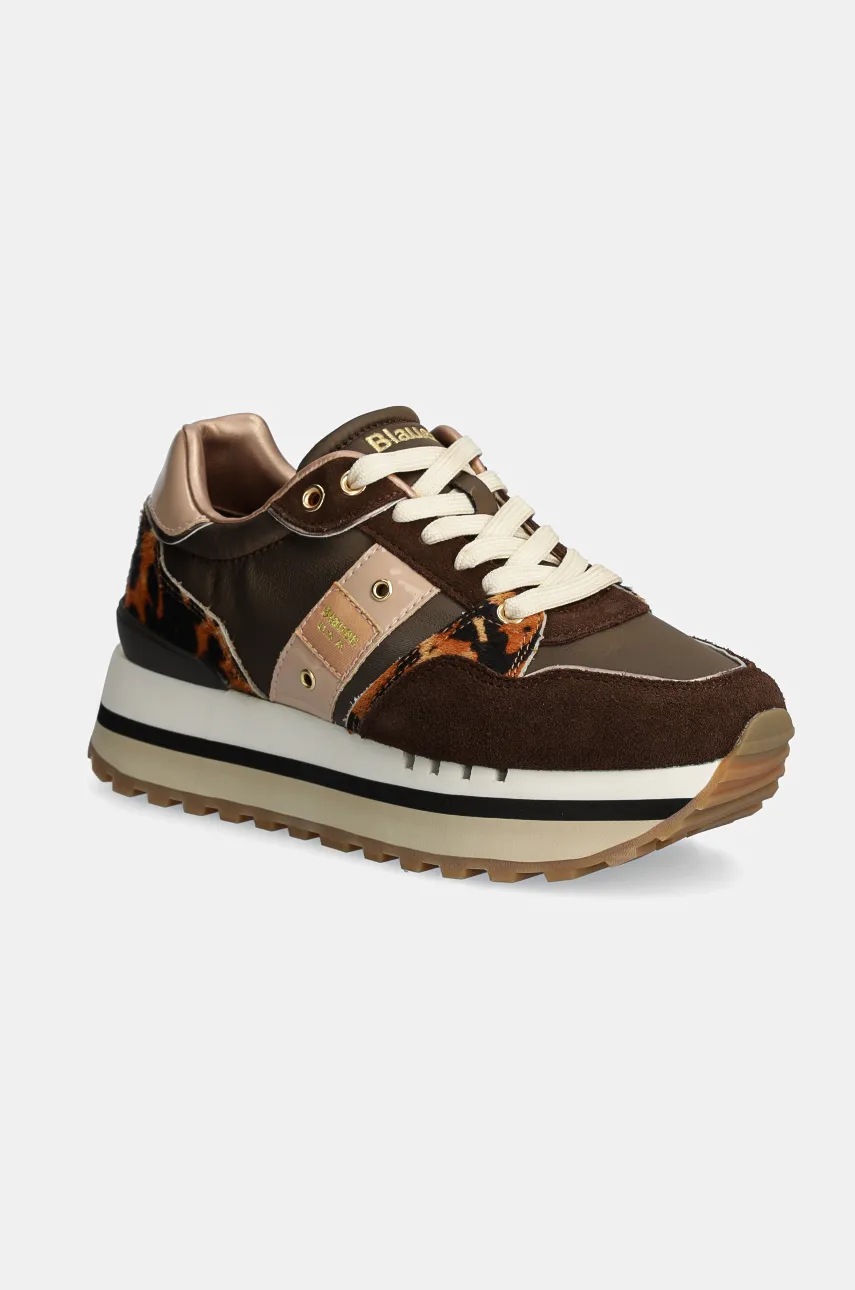 Blauer sneakers EPPS culoarea maro, F4EPPS01.LEN