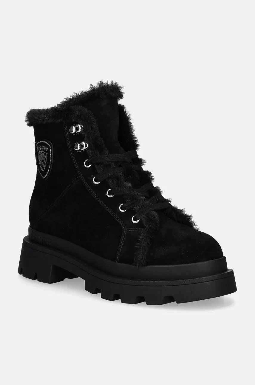 Blauer cizme din piele intoarsa KIMMEL femei, culoarea negru, cu toc plat, izolare usoara, F4KIMMEL06.SUE Blauer cizme din piele intoarsa KIMMEL femei, culoarea negru, cu toc plat, izolare usoara, F4KIMMEL06.SUE