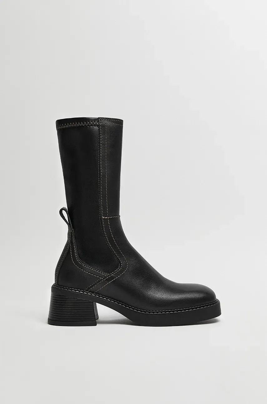 Miista botine Fabi femei, culoarea negru, cu toc drept, E8_3801