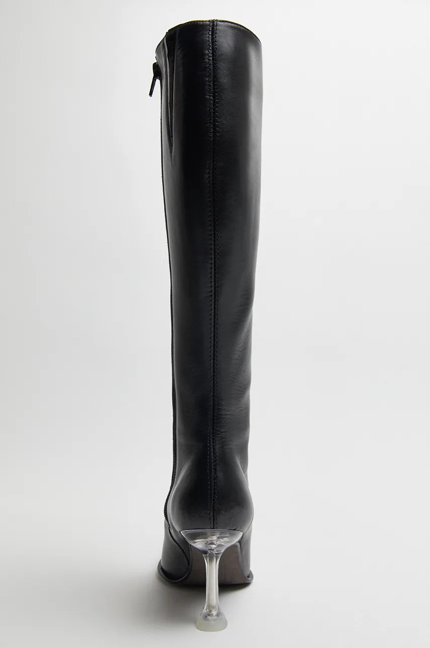 Δερμάτινες μπότες Miista Aline γυναικείες, χρώμα: μαύρο, MI_5294 φωτογραφία