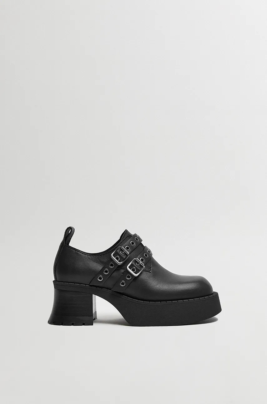 Miista pantofi de piele Ute culoarea negru, cu toc drept, E8_3773 Miista pantofi de piele Ute culoarea negru, cu toc drept, E8_3773