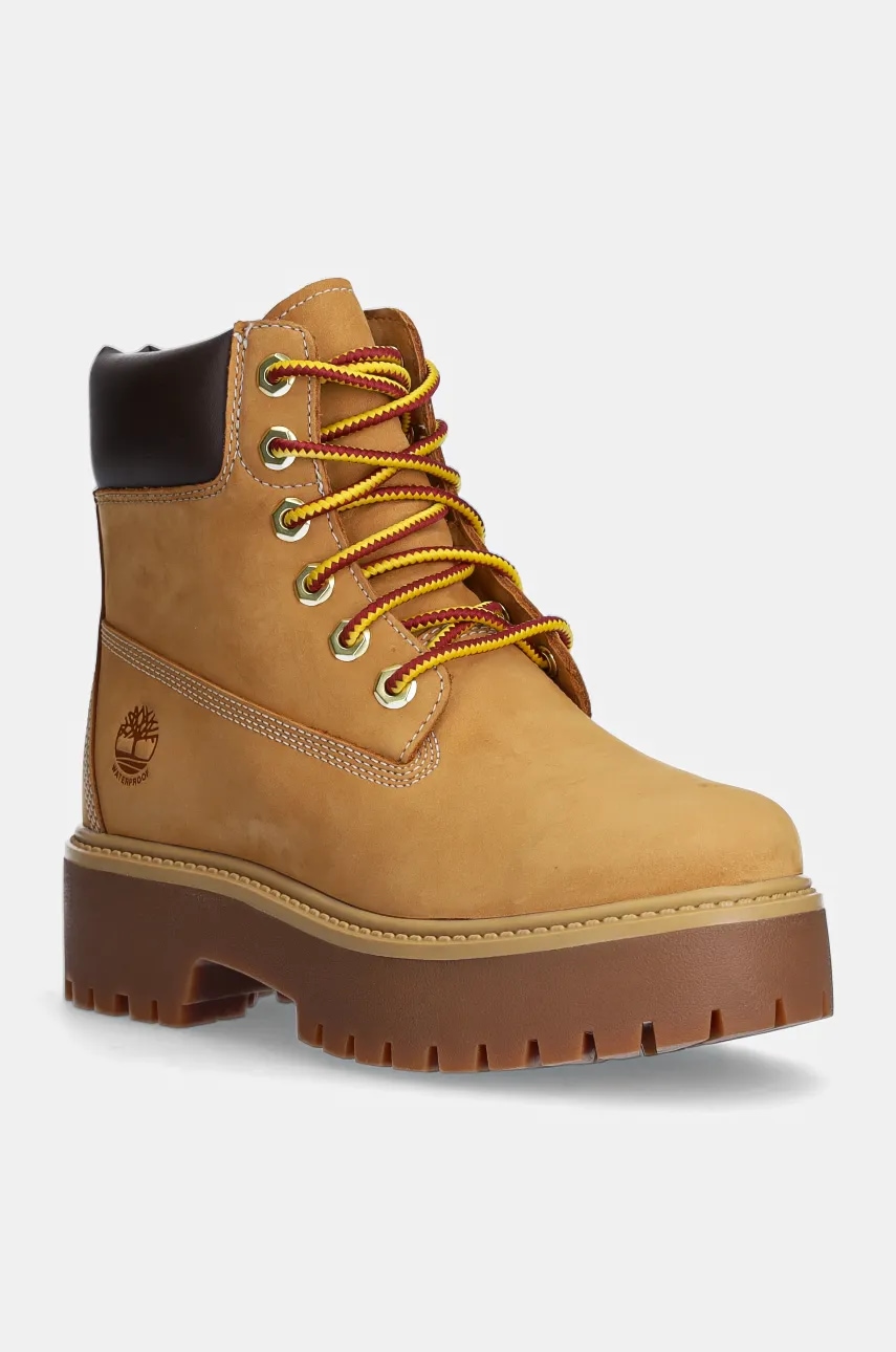 Timberland bocanci din nubuc Stone Street culoarea maro, cu platforma, izolare usoara, TB1A5RJD2311