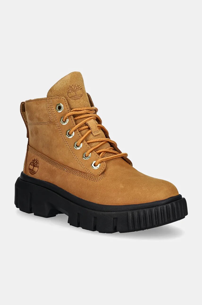 

Кожени кубинки Timberland Greyfield в кафяво с равна подметка TB0A5RP42311, Кафяв