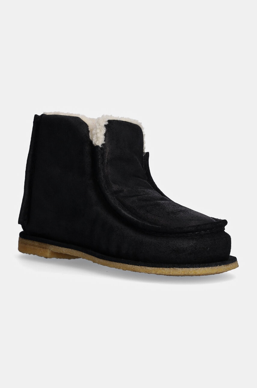 JW Anderson cizme de zapada din piele intoarsa Ankle Boot femei, culoarea negru, ANW43065A