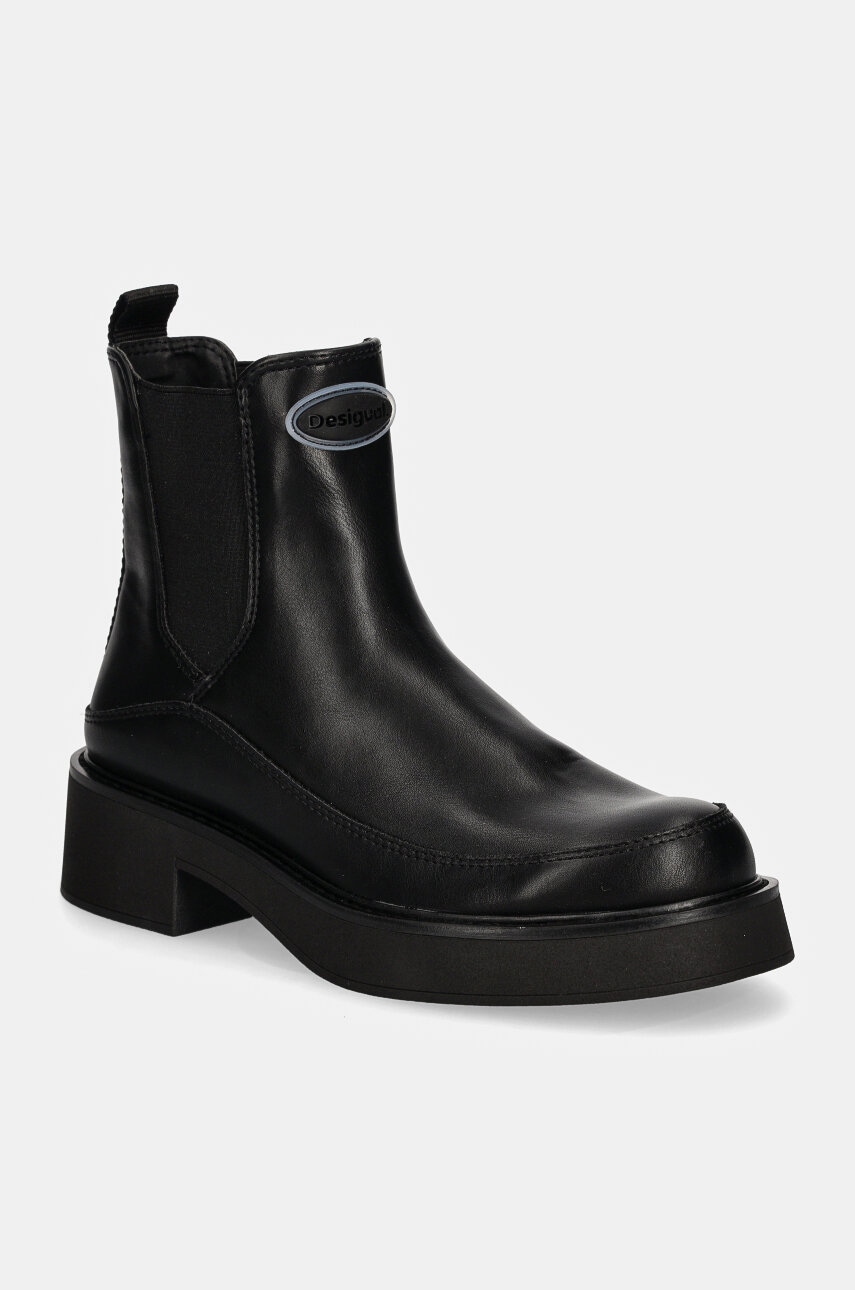 Desigual cizme LENA femei, culoarea negru, cu platforma, 24WSTP05 2000