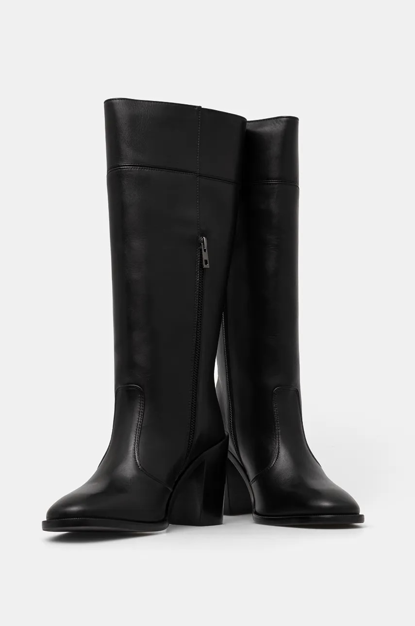 ZADIG&VOLTAIRE bőr csizma Preiser Tube fekete, női, magassarkú, SWCT00900 termék 2. képe