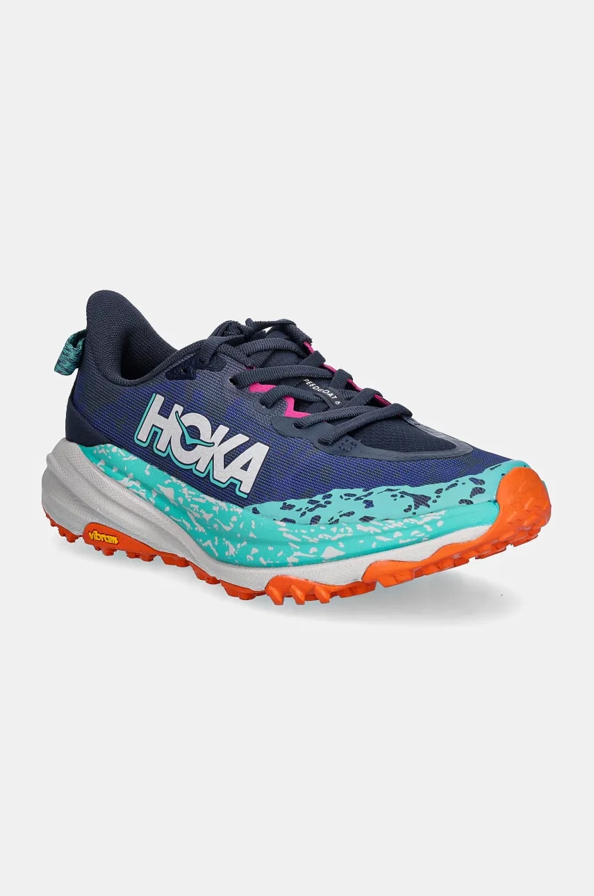 Hoka pantofi Speedgoat 6 femei, culoarea albastru marin, 1147811