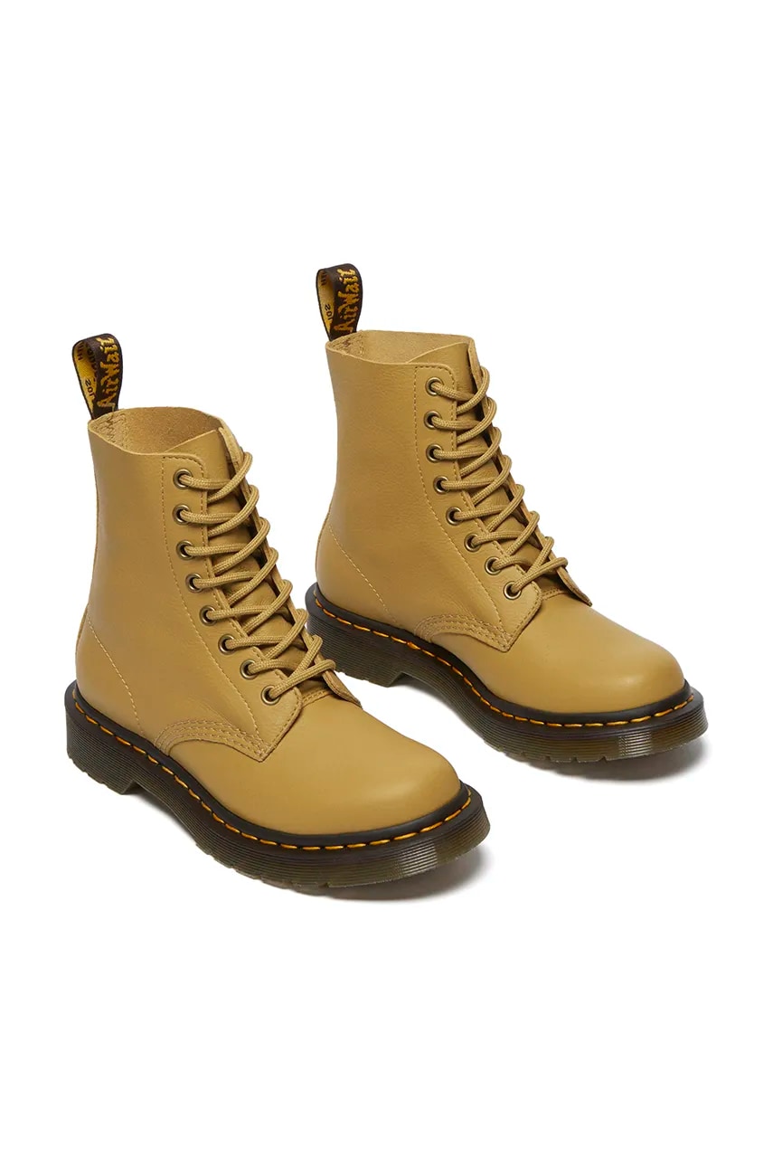 Кожаные полусапоги Dr. Martens 1460 Pascal цвет жёлтый на плоском ходу DM30920776 Кожаные полусапоги Dr. Martens 1460 Pascal цвет жёлтый на плоском ходу DM30920776
