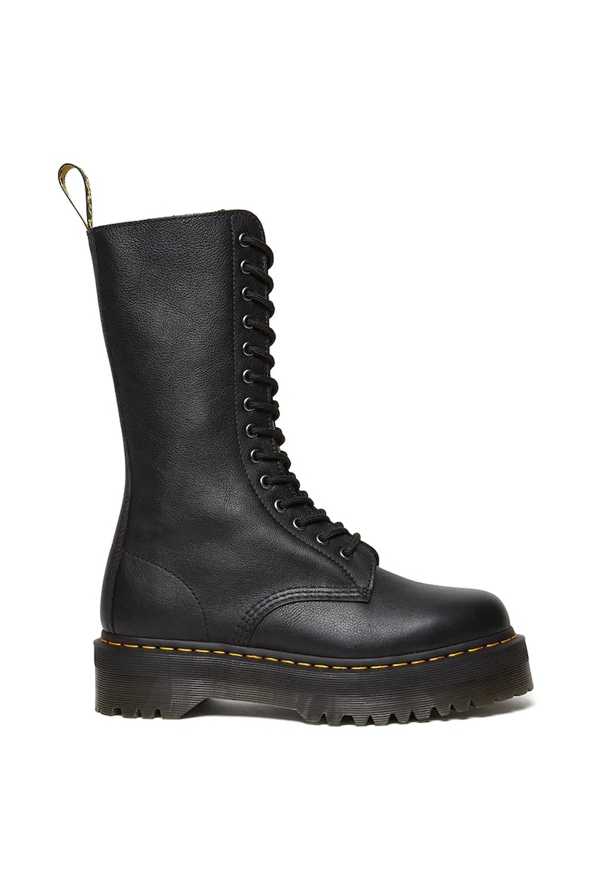Dr. Martens bocanci de piele 1b99 Quad femei, culoarea negru, cu platforma, DM31426001 Dr. Martens bocanci de piele 1b99 Quad femei, culoarea negru, cu platforma, DM31426001