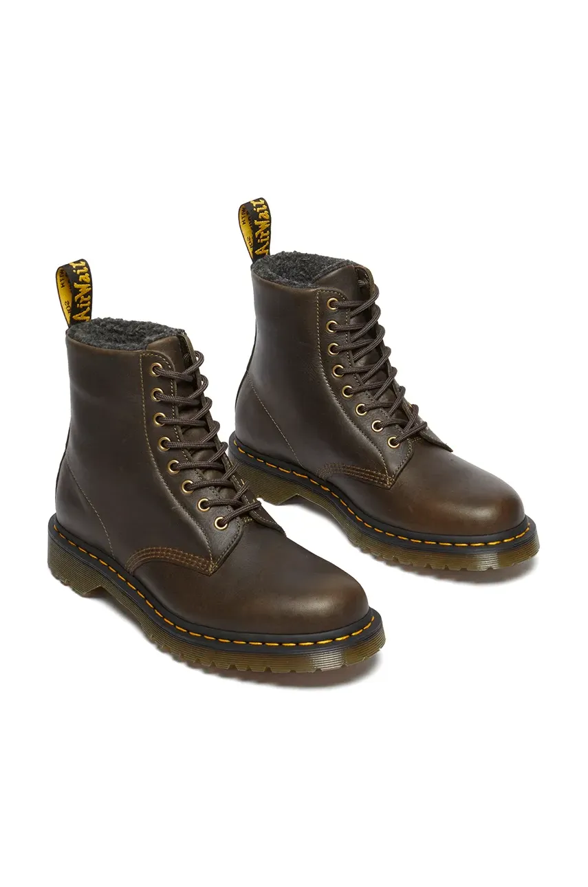 Кожаные полусапоги Dr. Martens 1460 Wl женские цвет коричневый на плоском ходу с утеплением DM31873538 Кожаные полусапоги Dr. Martens 1460 Wl женские цвет коричневый на плоском ходу с утеплением DM31873538