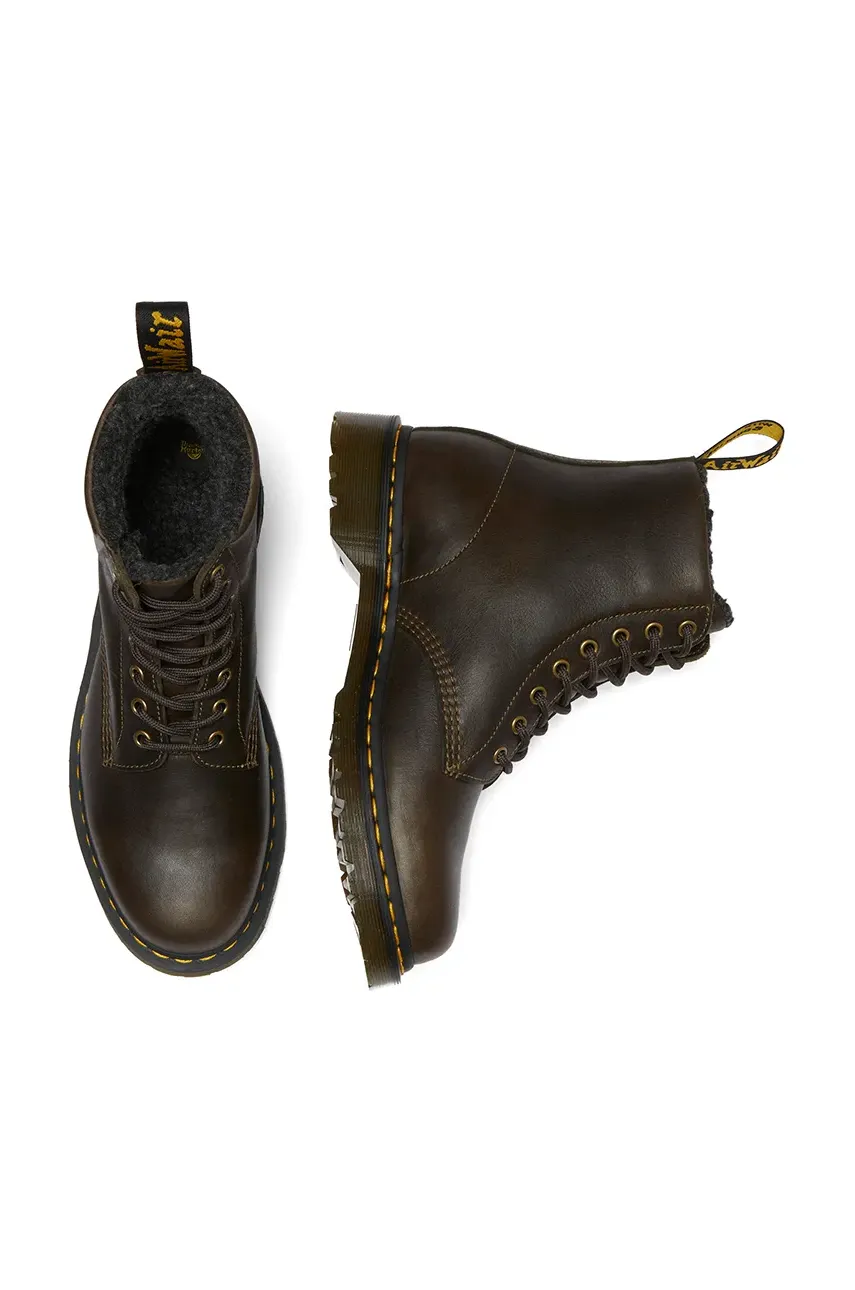 Usnjeni Nizki škornji Dr. Martens 1460 Wl ženski, Rjava Barva, DM31873538