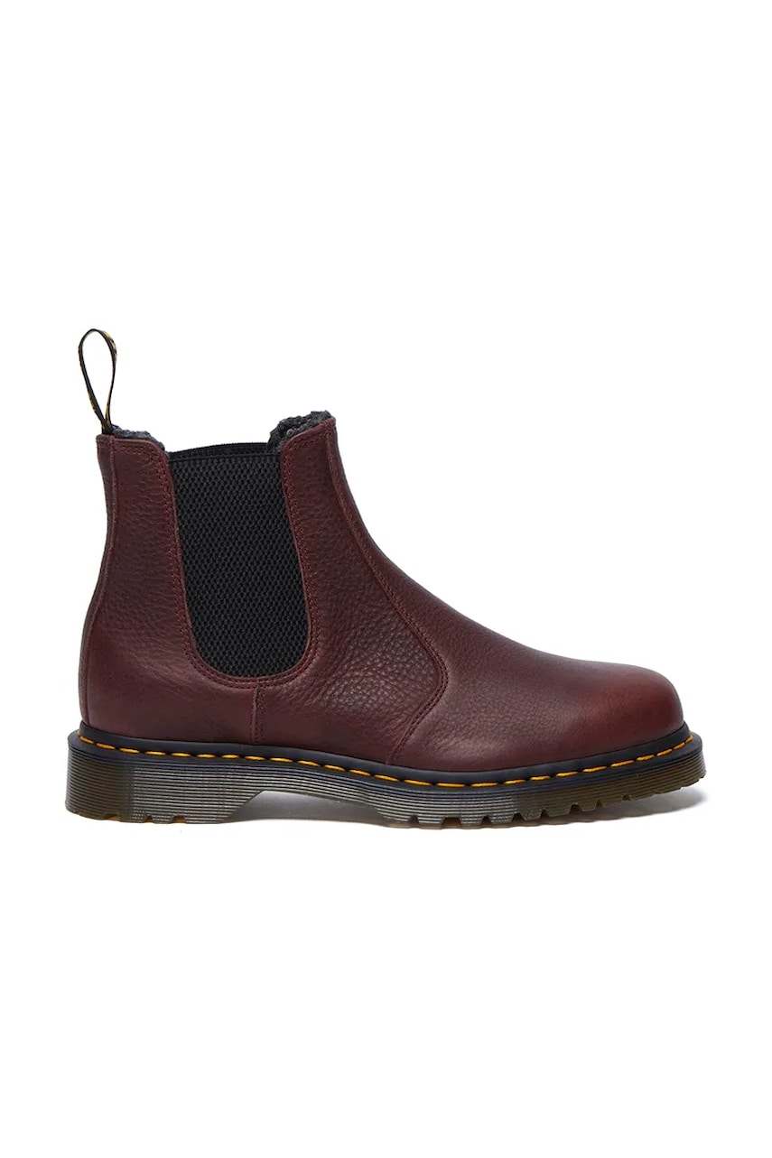 Dr. Martens bocanci 2976 WL femei, culoarea bordo, cu toc plat, izolat, DM31874600 Dr. Martens bocanci 2976 WL femei, culoarea bordo, cu toc plat, izolat, DM31874600