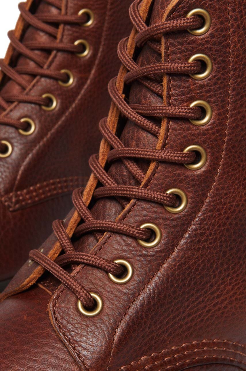 Шкіряні черевики Dr. Martens 1460 Pascal Ambassador жіночі колір коричневий на плоскому ходу DM31976253 