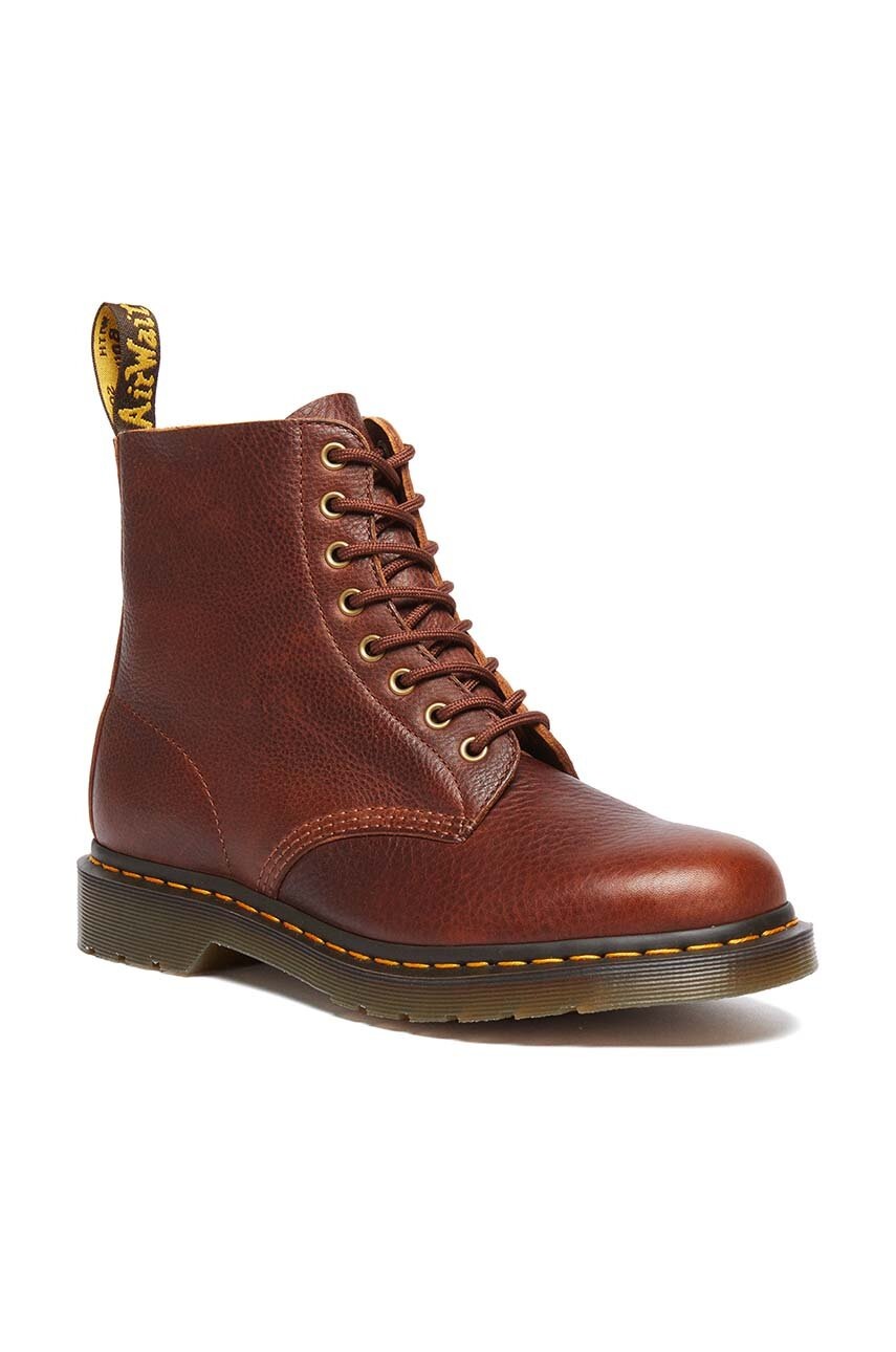 Шкіряні черевики Dr. Martens 1460 Pascal Ambassador жіночі колір коричневий на плоскому ходу DM31976253 