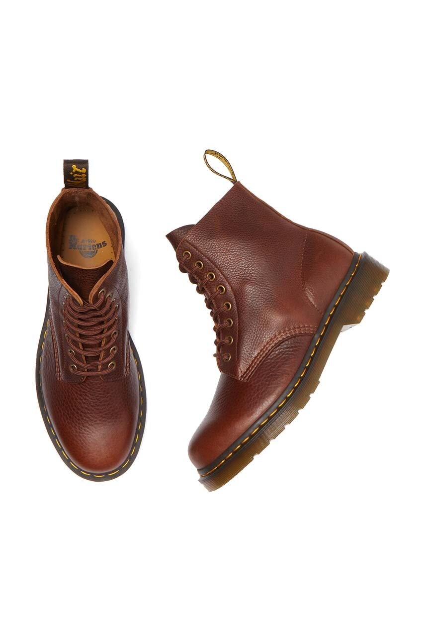 Шкіряні черевики Dr. Martens 1460 Pascal Ambassador жіночі колір коричневий на плоскому ходу DM31976253 