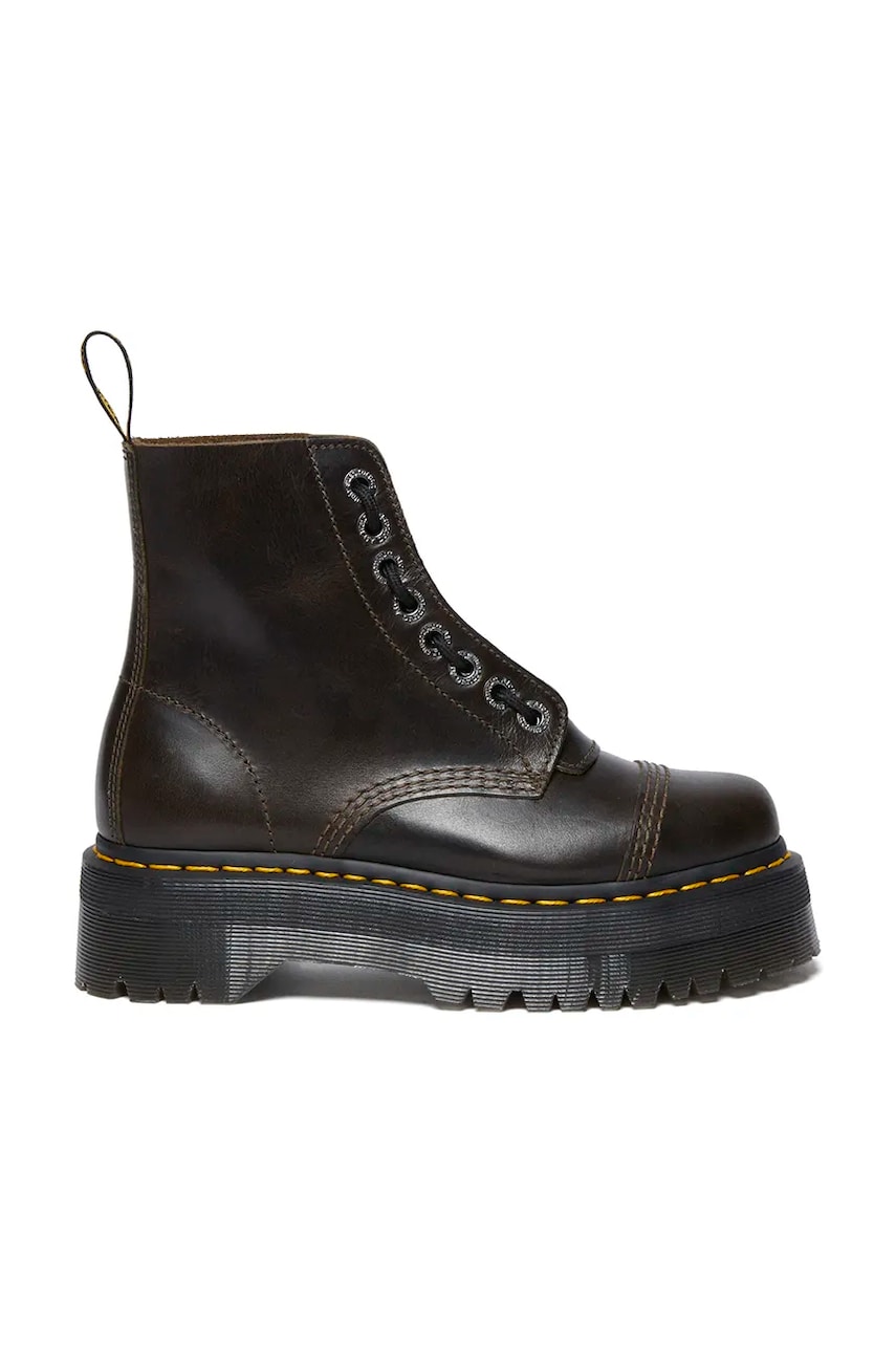 Dr. Martens bocanci de piele Sinclair femei, culoarea maro, cu platforma, DM31993302