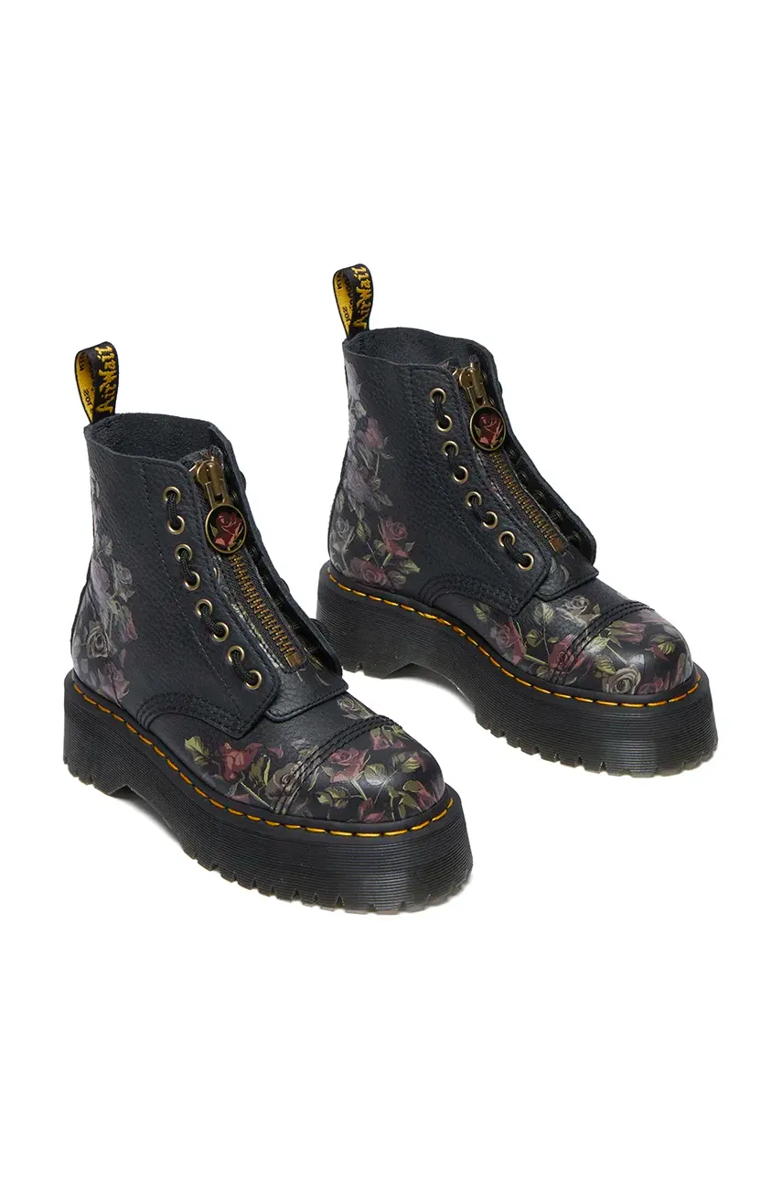 Кожаные полусапоги Dr. Martens Sinclair женские цвет чёрный на платформе DM32050001 Кожаные полусапоги Dr. Martens Sinclair женские цвет чёрный на платформе DM32050001