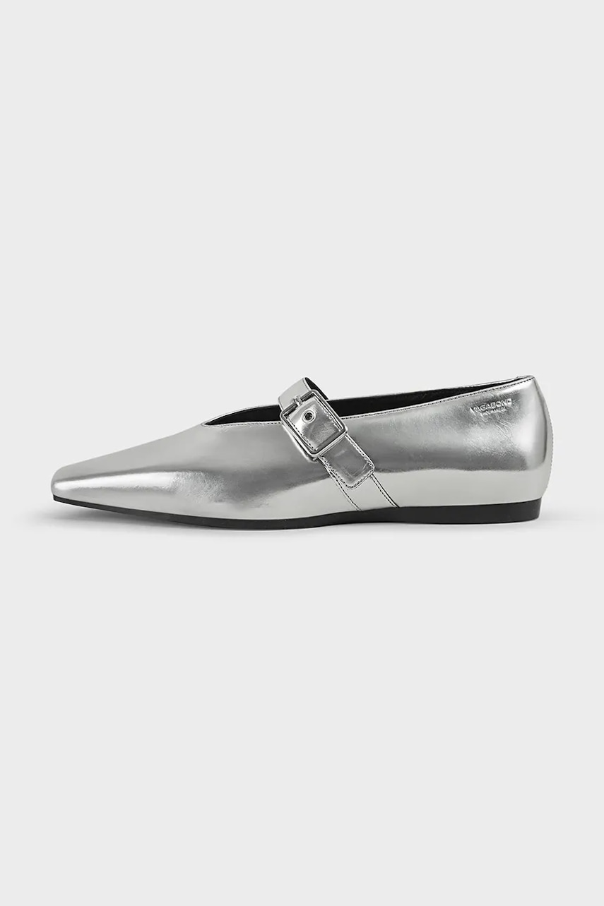 Vagabond Shoemakers balerini de piele WIOLETTA culoarea argintiu, 5701-283-79