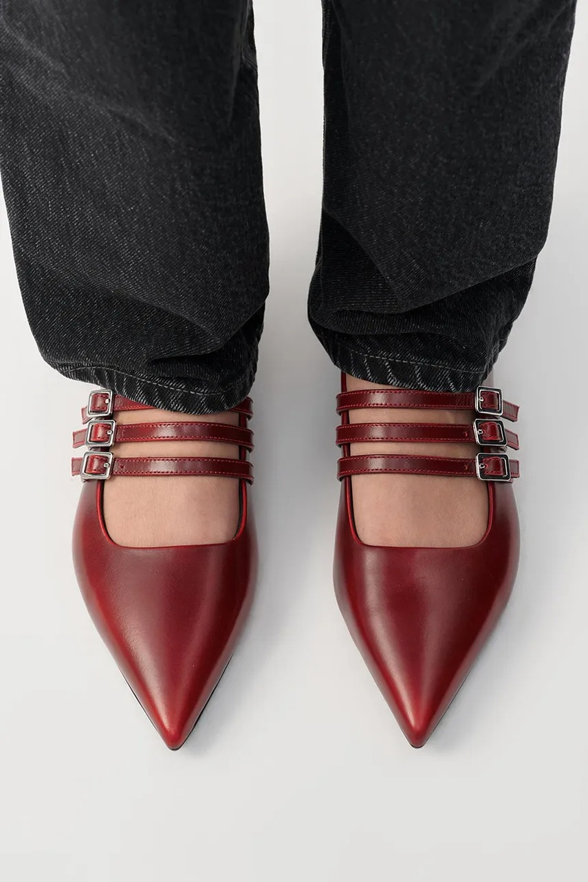 Δερμάτινες μπαλαρίνες Vagabond Shoemakers HERMINE χρώμα: κόκκινο, 5833-218-47 φωτογραφία