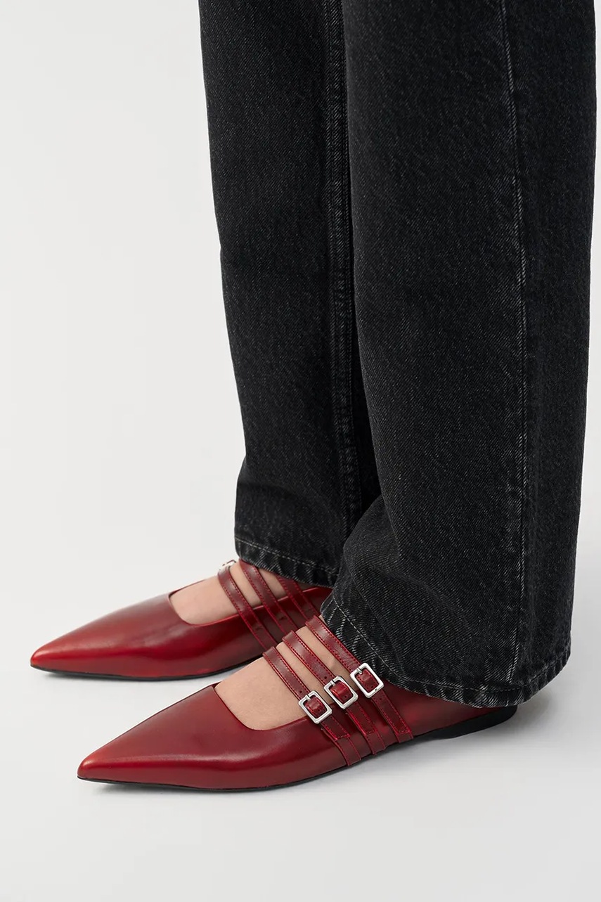 Δερμάτινες μπαλαρίνες Vagabond Shoemakers HERMINE χρώμα: κόκκινο, 5833-218-47 φωτογραφία