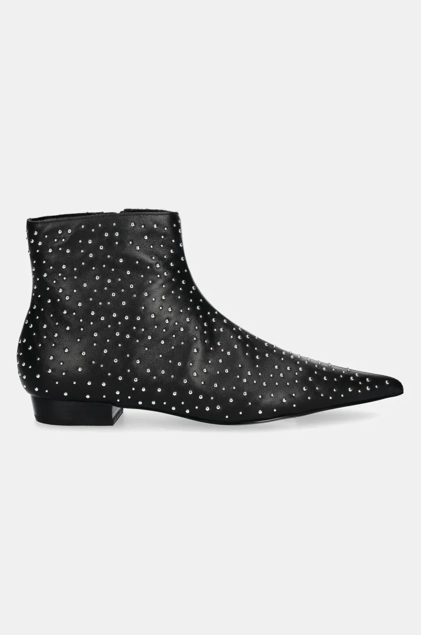 Кожаные полусапожки Stand Studio Pamela Boot женские цвет чёрный на плоском ходу 66338-7780 Кожаные полусапожки Stand Studio Pamela Boot женские цвет чёрный на плоском ходу 66338-7780