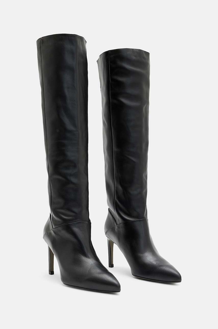 Μποτάκια AllSaints Odyssey Boot γυναικείες, χρώμα: μαύρο, W101FB φωτογραφία