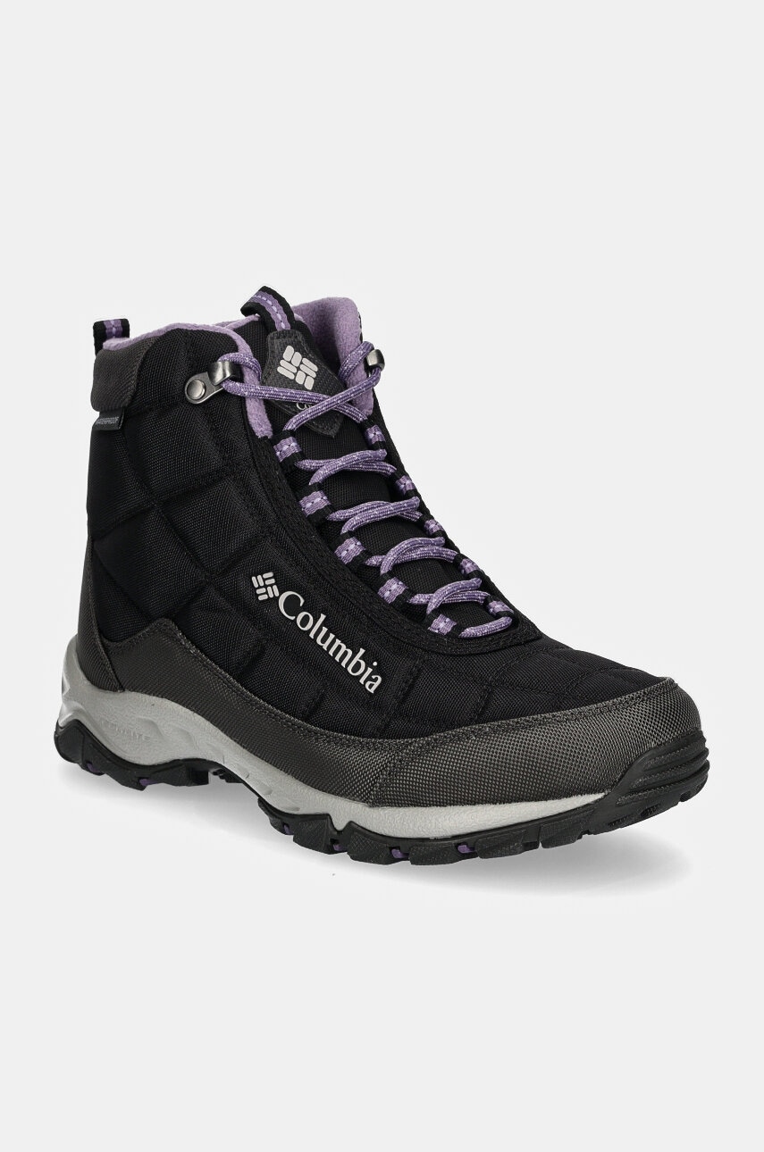 Columbia pantofi Firecamp femei, culoarea negru, izolat, 2099891