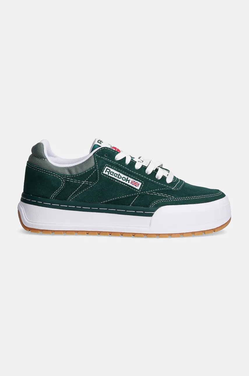 Замшевые кроссовки Reebok Classic Club C Megacourt цвет зелёный 100201245 Замшевые кроссовки Reebok Classic Club C Megacourt цвет зелёный 100201245