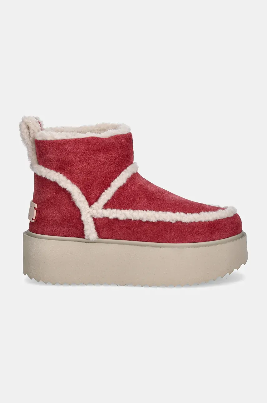 Замшевые сапоги Inuikii Inuikii X Coccinelle Classic Low Shearling цвет розовый 75204-150 Замшевые сапоги Inuikii Inuikii X Coccinelle Classic Low Shearling цвет розовый 75204-150