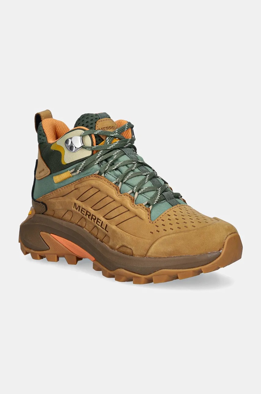 

Обувки Merrell Moab Speed 2 Leather Mid Waterproof в кафяво с лека изолация J038426, Кафяв
