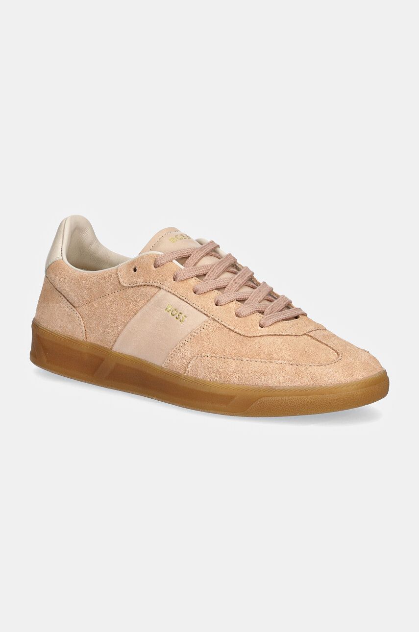 BOSS sneakers din piele Brenta culoarea bej 50513569