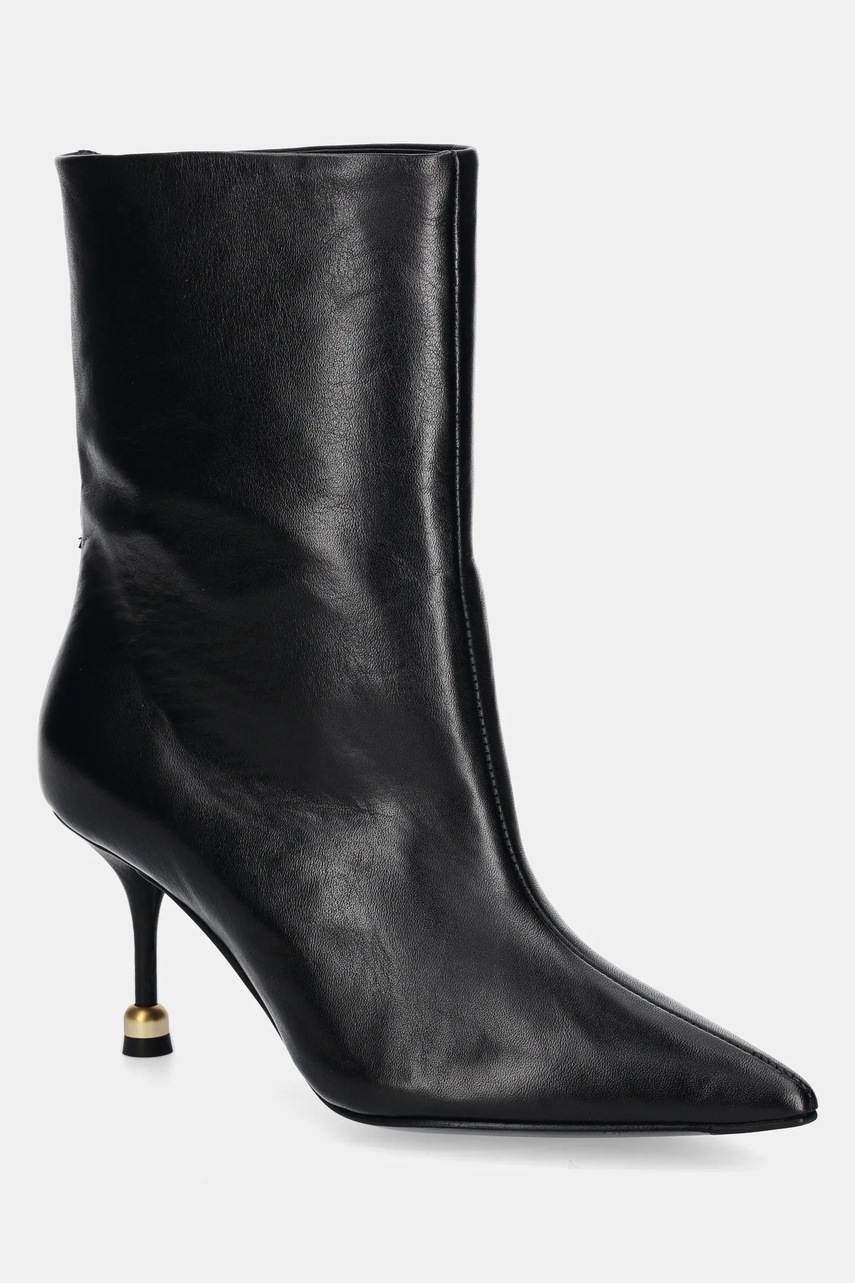 Vanda Novak botine Elena femei, culoarea negru, cu toc cui