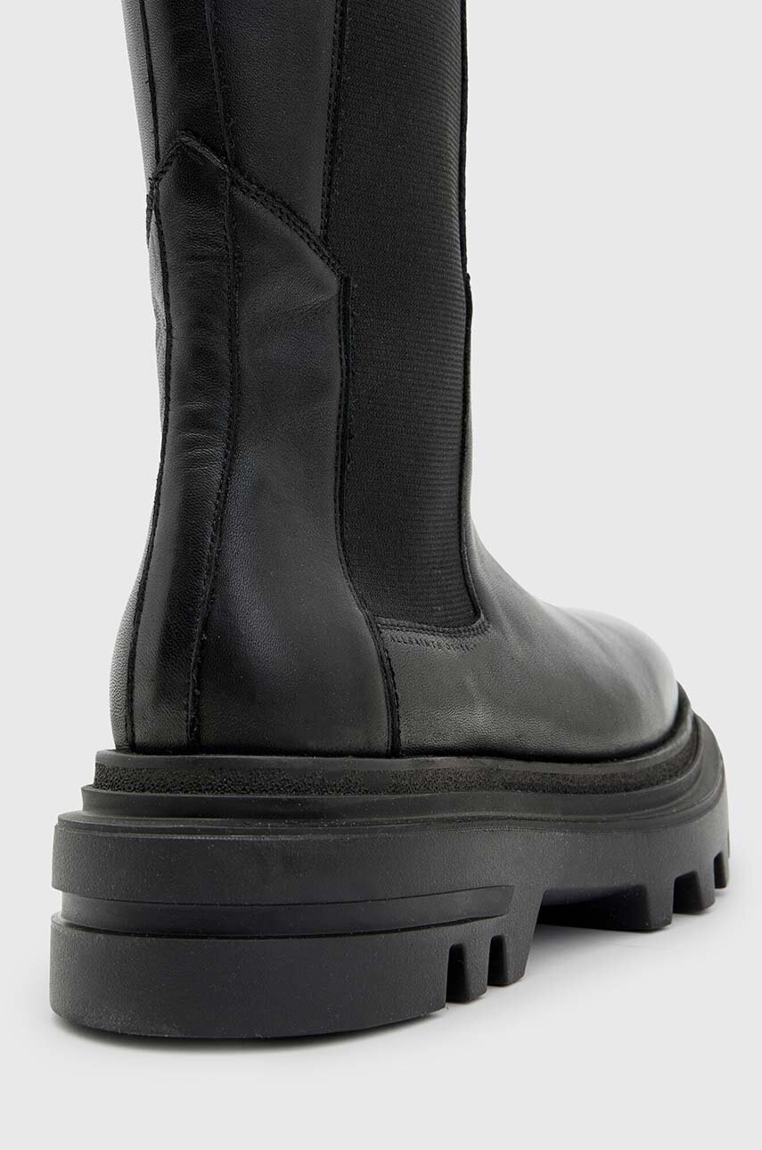 Чоботи AllSaints Monica Boot жіночі колір чорний на платформі W059FB 
