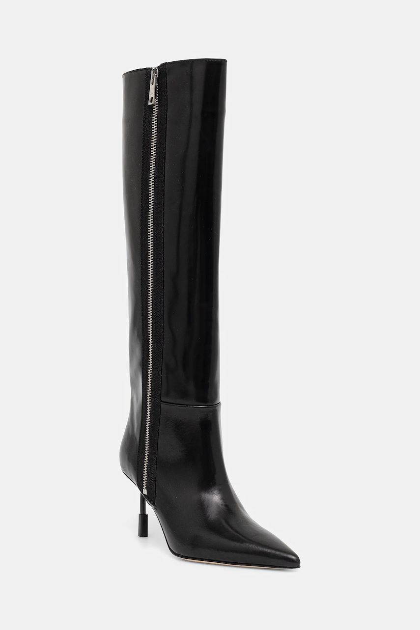 MSGM cizme femei, culoarea negru, cu toc cui, 3742MDS950
