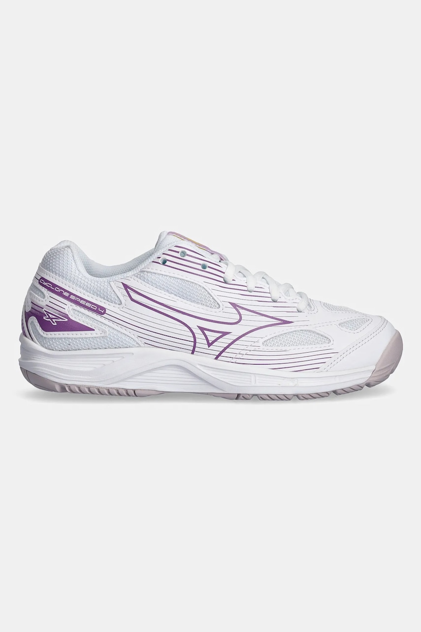 Обувь для помещений Mizuno Cyclone Speed 4 цвет белый V1GC2380 Обувь для помещений Mizuno Cyclone Speed 4 цвет белый V1GC2380